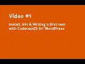 Install Init Writing a first test with CodeceptJS for WordPress