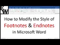 How to Modify the Style of Footnotes and Endnotes in Microsoft Word