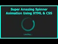 Amazing Loader Spinner Animation for websites using HTML and CSS conic-gradient Tips Tricks