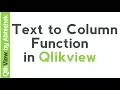 QlikView Tutorials QlikView Excel Text to Column functionality using Sub-field function
