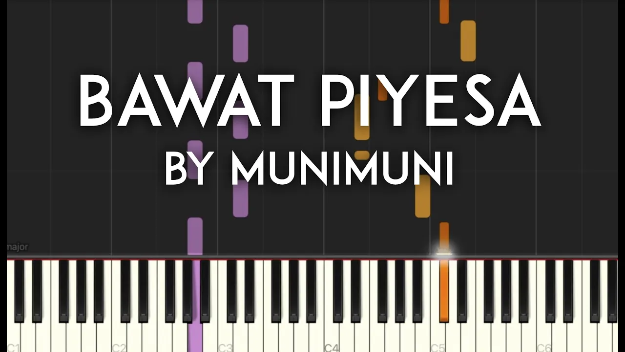 Bawat Piyesa by Munimuni Synthesia piano tutorial + sheet music