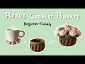Lagu How to Crochet a Basket for a Coaster with Roses - BEGINNER FRIENDLY