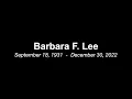 Barbara F Lee - September 18 1931