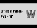 Make the letter W in Turtle