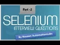 Selenium Interview Question for Fresher and Experienced Part - 2 Advanced Selenium