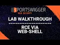 RCE via Web-Shell Upload - PortSwigger Web Security Academy Series