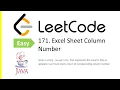LeetCode Problem 171 Excel Sheet Column Number Java Solution