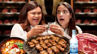 British Chefs Try Real Korean Pork BBQ!! 🇰🇷