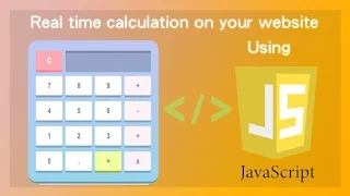 Real time calculation in a form using JavaScript - Tutorial