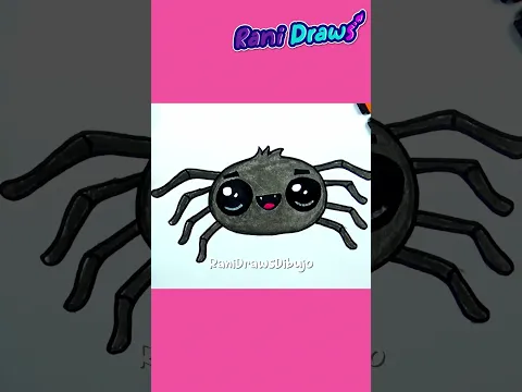 Dibuja esta ARAÑA de forma fácil 🕷️✨ #shorts #dibujo #dibujoscreativos #halloween