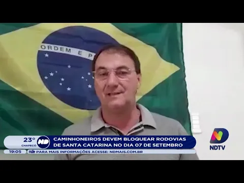 Caminhoneiros devem bloquear rodovias de SC no dia 7 de setembro
