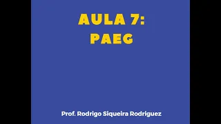 EBC - Aula 7 - PAEG