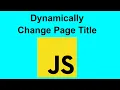 How to DYNAMICALLY change PAGE Text using Javacript JS Change Page Text
