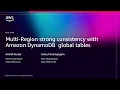 AWS re Invent 2025 - Multi-Region strong consistency with Amazon DynamoDB global tables DAT440