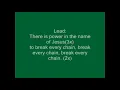Tasha Cobbs - Break Every Chain (Lyrics)