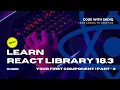React JS Tutorial for Beginners to Advanced Full Course 2024 - Your First Component