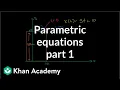 Parametric equations 1 Parametric equations and polar coordinates Precalculus Khan Academy