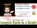 Longest Cycle in a Graph Leetcode - 2360 DFS Explanation Live Coding