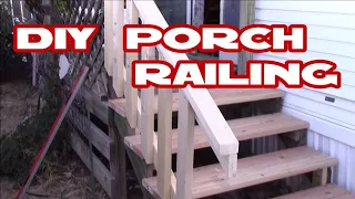 How to make deck porch railing EASY with just 2x4 s DIY Home Depot materials