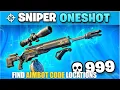 WILD SNIPER ONE SHOT MAP FORTNITE CREATIVE - FIND AIMBOT CODE LOCATIONS