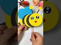 Making Honey Bee with paper Honey bee making with colour paper