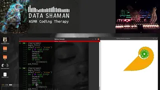 ASMR Programming and Digital Drawing Generative Art with python turtle for NFT headphones on