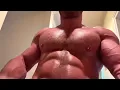 Hairy Bodybuilder Close up Muscle Flexing