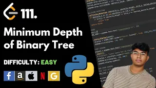 Minimum Depth of Binary Tree Leet code 111 Theory explained Python code