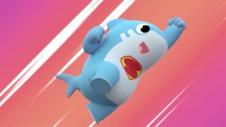 Cinco Monitos Saltando en la Cama | Versión de Tiburón | Rimas Infantiles y Canciones para Niños