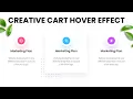 How To Create Creative Card Hover Effect Using HTML and CSS
