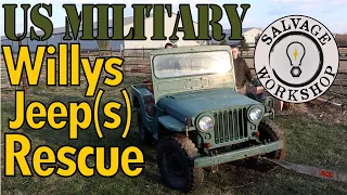 RESCUING 1940's Willys Jeeps with my Brothers! ~ Saving a Man's LIFETIME Collection of Willys!