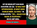 Lagu Mijn dochter zette me uit haar bruiloft. Ik zei: “Oké, maar kijk op je telefoon.” Toen ze keek…
