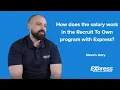 How does the salary work in the Recruit To Own program with Express