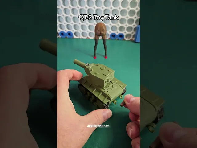 QT-2 Tank Toy — Mini tank that shoots! video thumbnail