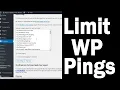 How To Limit Your Wordpress Pings - Free Wordpress Ping Optimizer Plugin