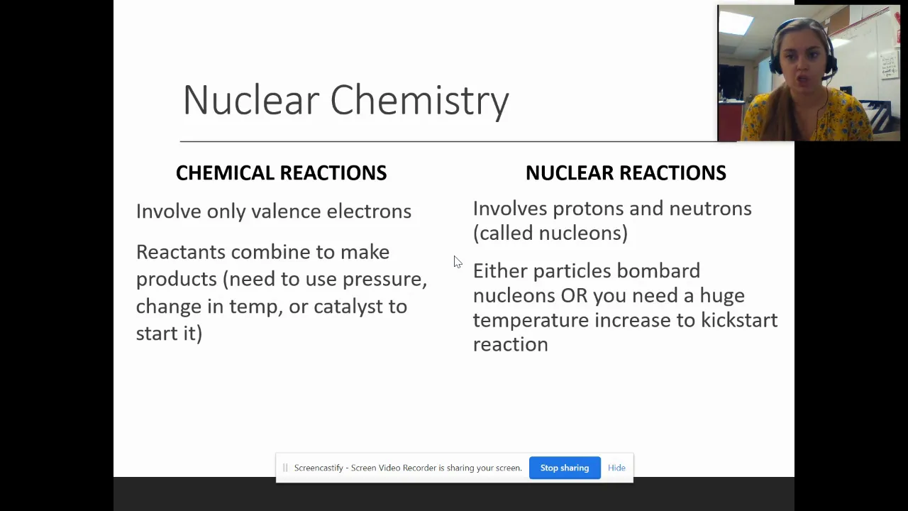 Chemical Reactions vs. Nuclear Reactions
