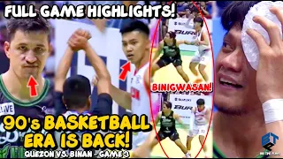 sinikmuraan at binigwasan para bang bumalik sa 90s basketball era ang game 3 ng quezon vs binan