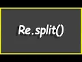 Python Programs Re split