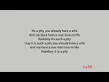 Tanya Stephens - It's a Pity (lyrics)