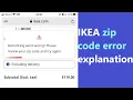 IKEA zip code error on website - why it says that something went wrong with your zip code Watch it