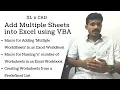 How to Add Multiple Worksheets in Excel