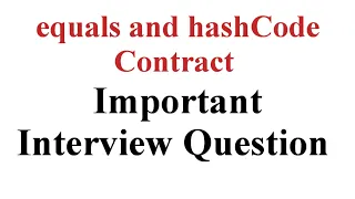 equals And hashCode Method Contract In Java Important Java Interview Question