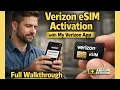 Verizon eSIM Activation with My Verizon App - Step-by-Step Walkthrough from QR Code to Confirmation