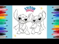 Stitch and Angel Coloring Page Lilo and Stitch Coloring pages for Kids