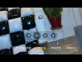 Checker foil balloon wall
