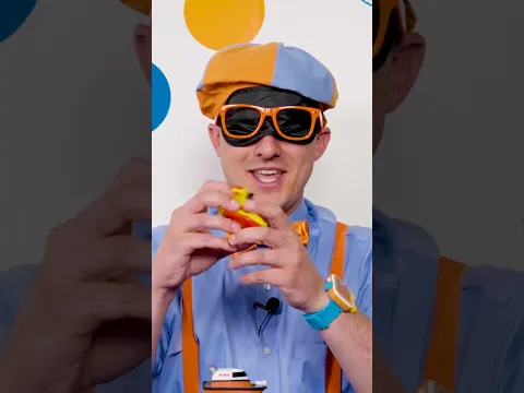 Blindfolded Truck Stacking Game! #blippi #challenge #trucks