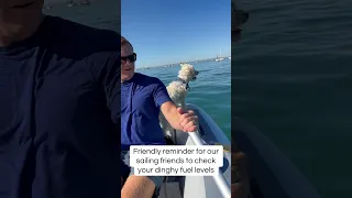 Getting his workout in today #sailors #sailingvlog