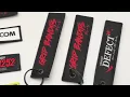 Custom Jet tag Fabric Airplane Motorcycle Jdm Embroidery Short Strap Lanyard Promotional Keychains