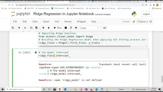 Ridge Regression in Jupyter Notebook