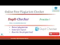 Check Plagiarism Report and Automatically Reduced Plagiarized Content using Dupli-Checker